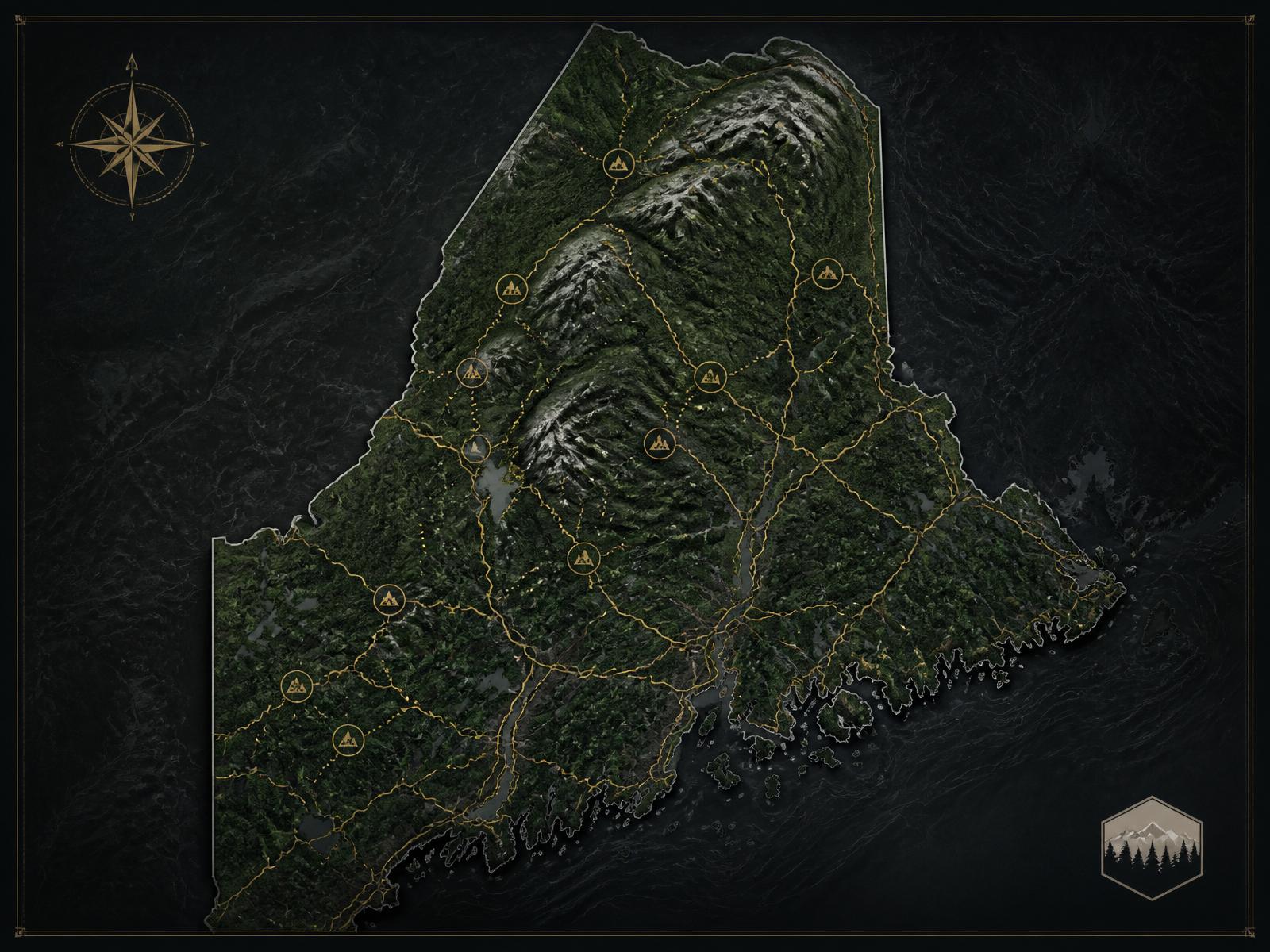 Interactive map of Maine trails